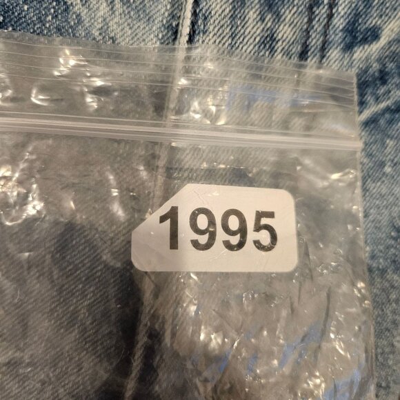 OP Men 34 x 32 Jeans Blue Bootcut Classic Stonewash Denim Y2K Pockets Zip Cotton - Picture 11 of 12